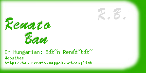 renato ban business card